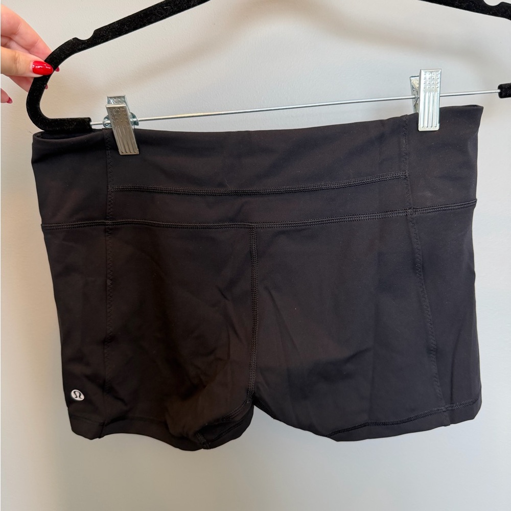 Lululemon black workout shorts
